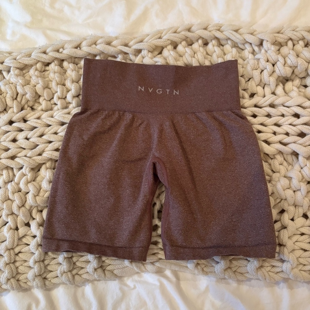 NVGTN Women's High-Waist brown Bike Shorts